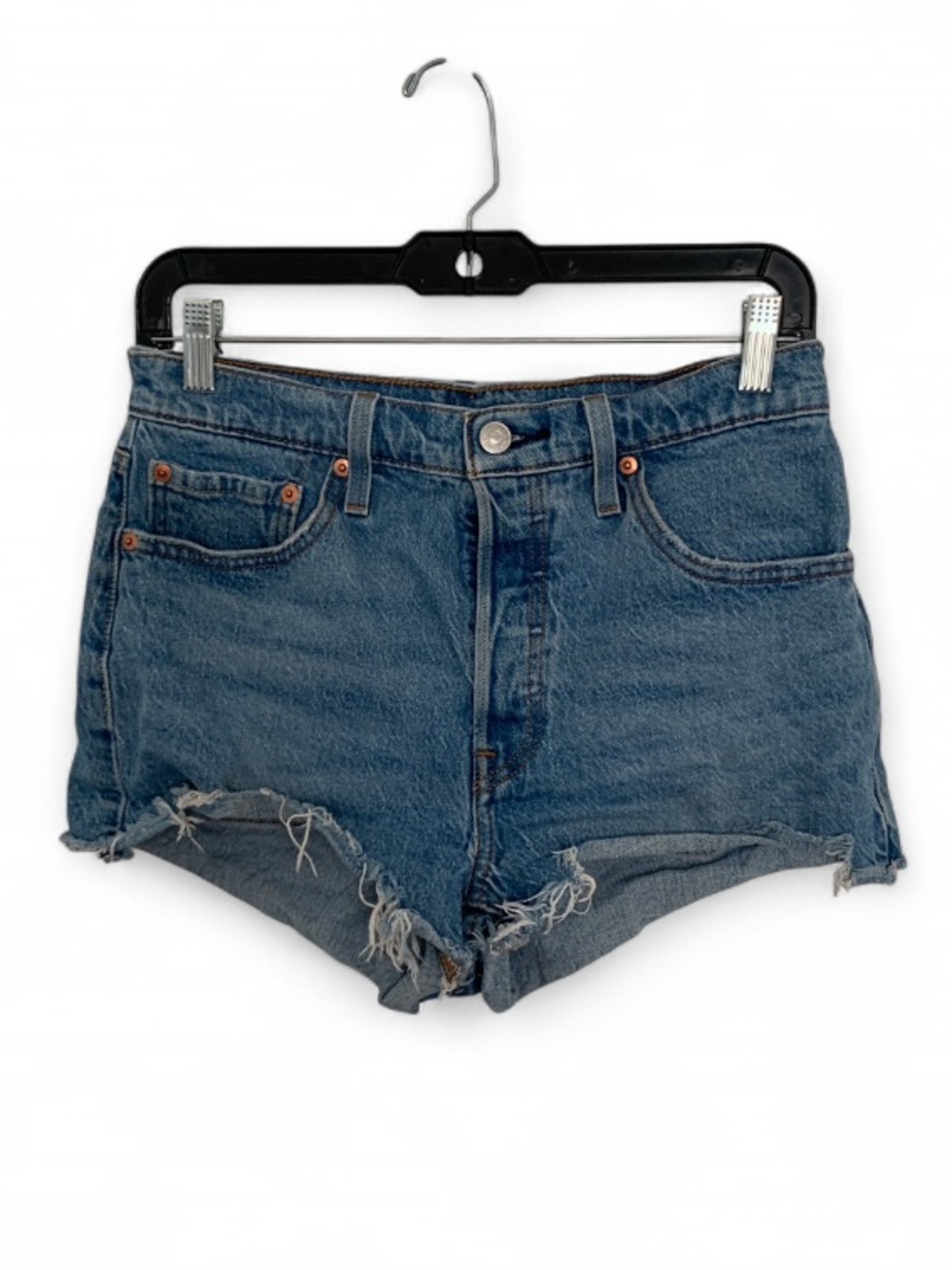 Levi’s 501 High-Rise Frayed Hems Jean Shorts - Blue